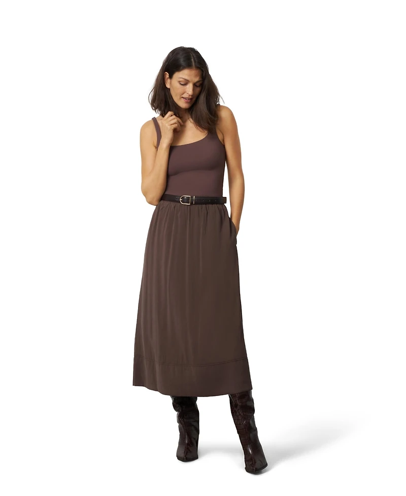 Cable & Gauge Women's Pull-On Midi Skirt