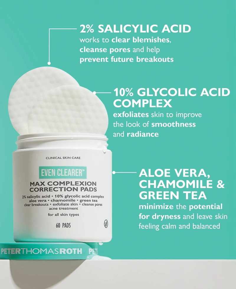 Peter Thomas Roth Max Complexion Correction Pads, 60 ct
