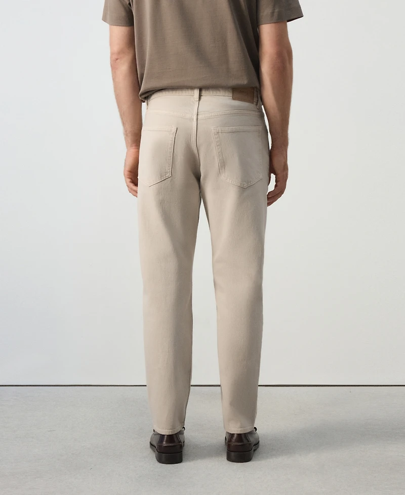 Mango Men's Ben Cropped Tapered-Fit Jeans