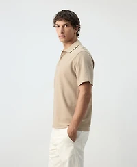 Mango Men's Essentials Slim-Fit Pique Cotton-Blend Polo Shirt