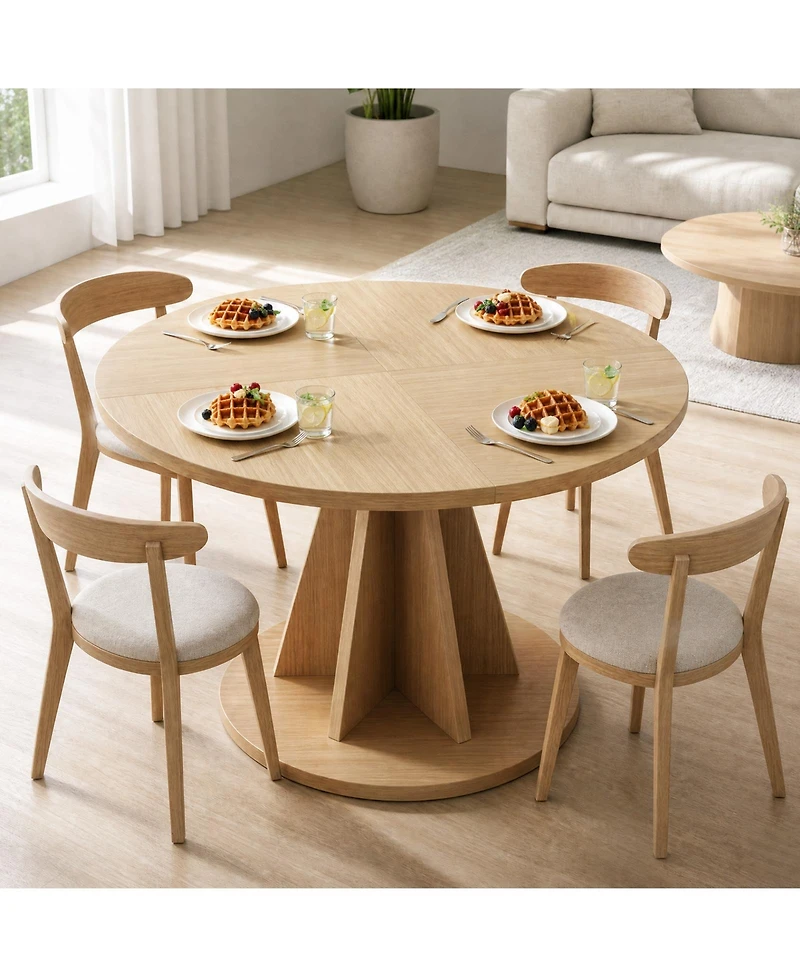 Gaomon 47.2 Inch Round Dining Table For 4 Persons, Kitchen Table, 1.18 Thick Tabletop, Modern Styling