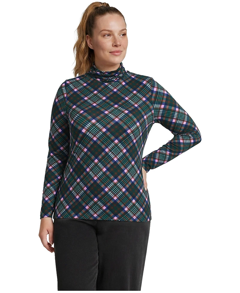 Lands' End Plus Lightweight Jersey Long Sleeve Turtleneck