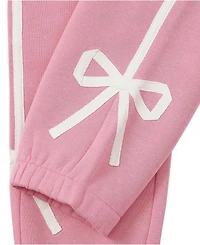 Lands' End Girls Fleece Bow Joggers