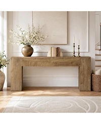 Tribesigns Extra Long Console Table, 79-Inch Entryway Table with 2 Drawers and Side Storage Shelves, Farmhouse Behind Couch Table