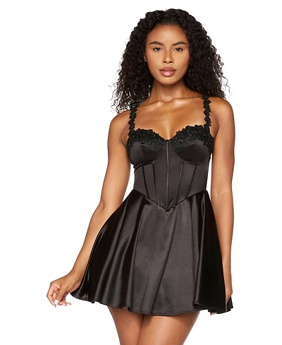 B Darlin Juniors' Satin Corset Mini Dress