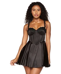 B Darlin Juniors' Satin Corset Mini Dress