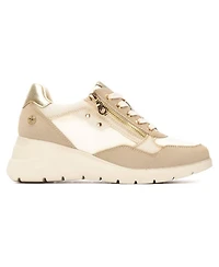 Xti Women's Casual Wedge Lace Up Sneakers