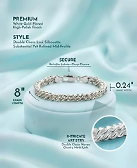 14K Gold Plated or White Gold Plated Mesh Link Bracelet