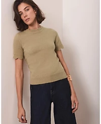 Mint Velvet Women's Scallop Trim Knit Top