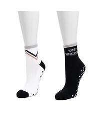 Muk Luks Women's Studio Socks 2 Pair Pack Quarter Crew