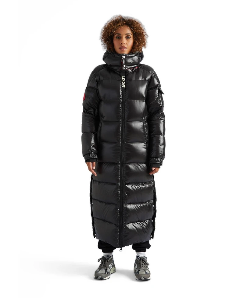 JACK1T Women's High Collar Maxi Puffer Coat