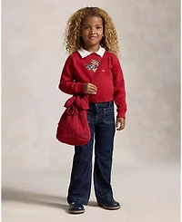 Polo Ralph Lauren Girls' 2T-6X Collared Fleece Sweatshirt