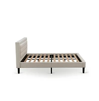 East West Furniture 2-Piece Fannin Bedroom Furniture Set with Queen Bed and a Modern End Table