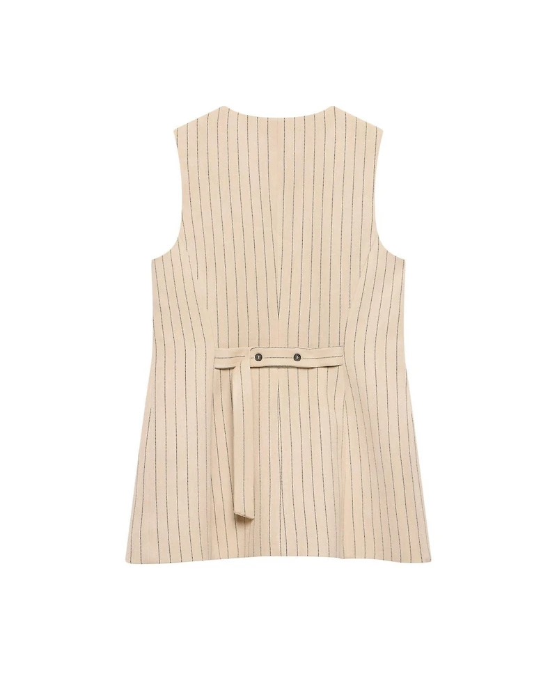 Mint Velvet Women's Pinstripe Longline Waistcoat