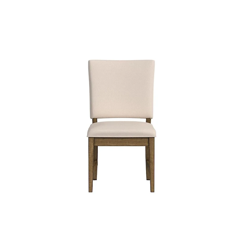 A-America Leucadia Ladderback Side Chair with Upholstered Seat (2 pack), Toasted Java
