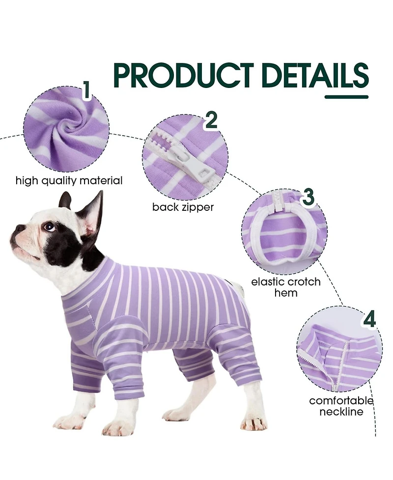 Long Sleeve Post-Surgery Recovery Suit and Onesie for Dogs
