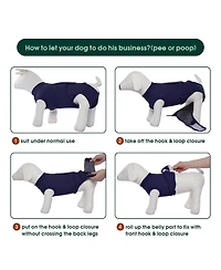 Cotton-Blend Post-Surgery Recovery Bodysuit Onesie for Dogs
