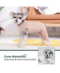 Soft Recovery Onesie Surgical Suit with Rear Leg Sleeve and Abdominal Coverage for Dogs