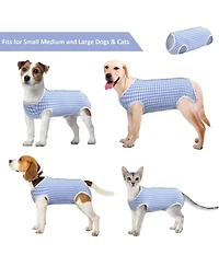 Cotton-Blend Surgical Recovery Suit for Dogs and Cats, E-Collar Alternative Onesie