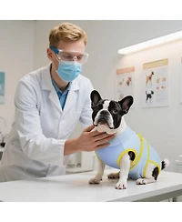 Soft Breathable Recovery Suit for Dogs and Cats, Post-Surgery Onesie with Cone-Free Wound Protection