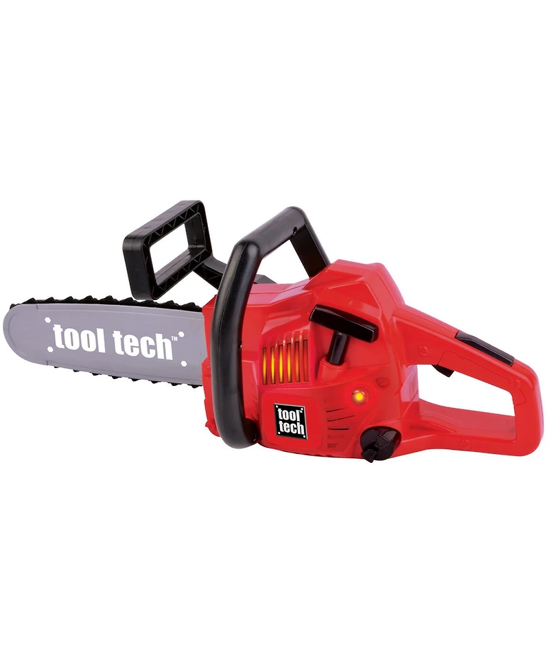 Red Box Tool Tech Vibrating-Lighted Toy Chainsaw, 2-Piece, Ages 3+