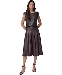 Donna Karan New York Women's Pleated A-Line High-Waisted Skirt