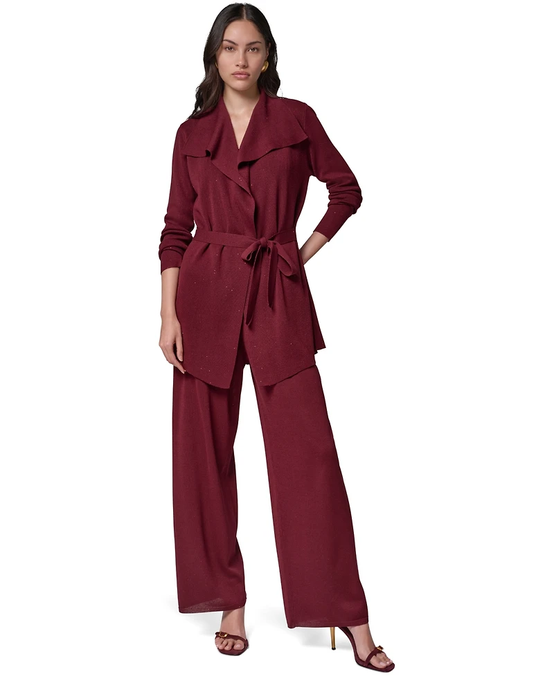 Donna Karan New York Women's Wrap Long-Sleeve Tie-Front Cardigan