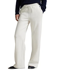 Polo Ralph Lauren Women's Drawstring Fleece Wide-Leg Sweatpant