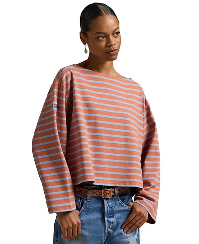 Polo Ralph Lauren Women's Striped Long-Sleeve Boat Neck T-Shirt