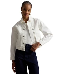 Polo Ralph Lauren Women's Spread Collar Long-Sleeve Trucker Denim Jacket