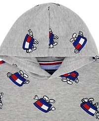 Tommy Hilfiger Boys' 2T-7 Mascot Allover-Print Kangaroo-Pocket Hoodie, Created for Macy's