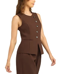 Bcx Juniors' Asymmetrical Soft Stretch Twill Vest