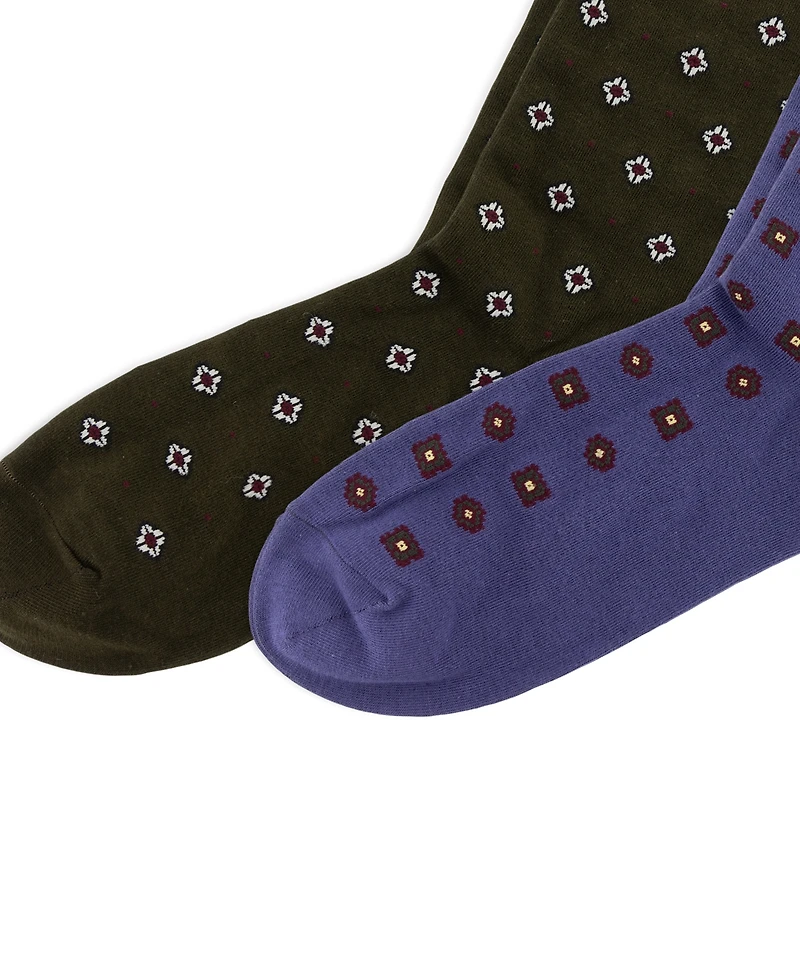 Polo Ralph Lauren Men's Foulard Slack Ribbed-Cuff Crew Socks, 2-Pack