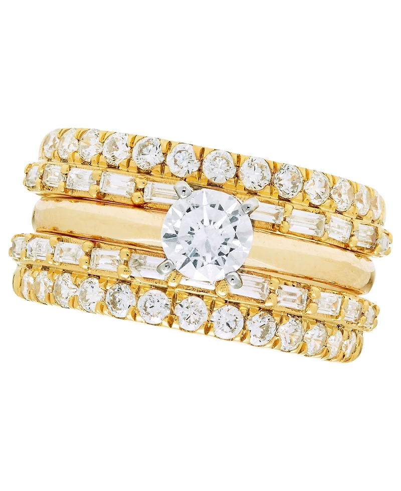 Macy's Diamond Guard Ring (1 ct. t.w.) in 14k Yellow Gold