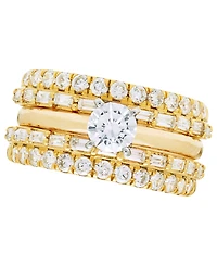 Macy's Diamond Guard Ring (1 ct. t.w.) in 14k Yellow Gold