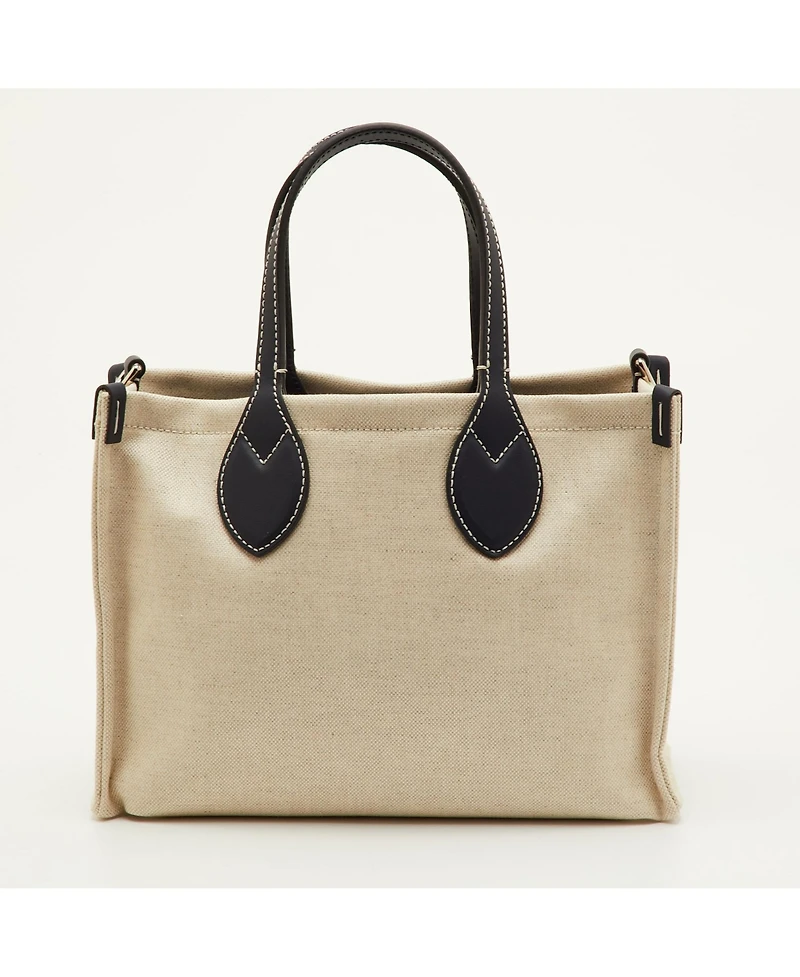 Pre-Owned Gucci Women's Small Logo Print Canvas and Leather Tote