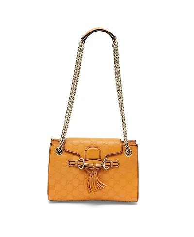 Pre-Owned Gucci Women's Small Emily Guccissima Leather Chain Shoulder Bag