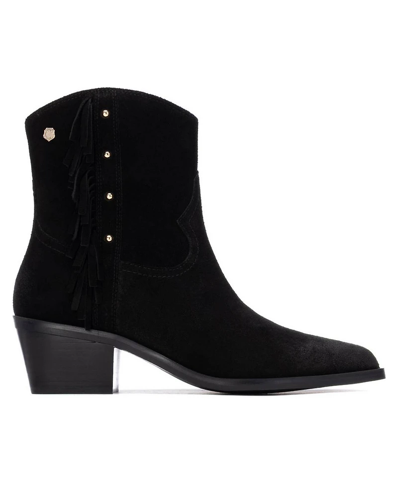 Xti Women's Suede Fringe Ankle Booties Carmela Collection