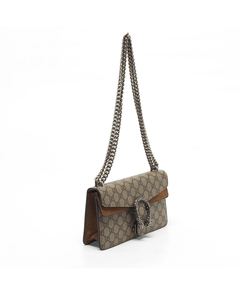 Pre-Owned Gucci Women's Dionysus Gg Supreme Crystal Shoulder Bag