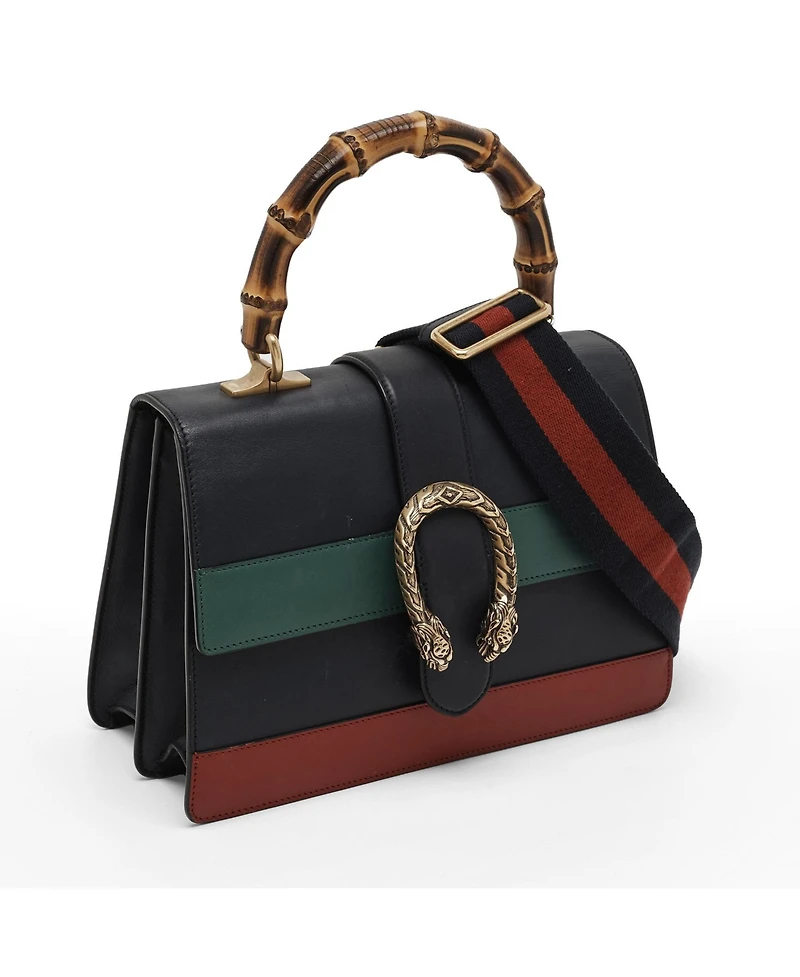 Pre-Owned Gucci Women's Dionysus Leather Bamboo Top Handle Satchel