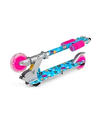 Ozbozz Mermaid Light-Up Flashing Scooter with Adjustable Handlebar and Rear Brake, 100 lb. Capacity, Ages 5+