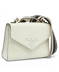 Pre-Owned Prada Women's Monochrome Saffiano Leather Top Handle Satchel