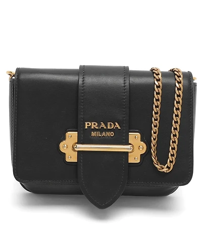 Pre-Owned Prada Cahier Leather Chain Shoulder Bag
