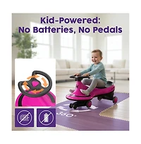 Hurtle Swing Car 360-Degree Steering Ride-On Toy, Ages 2+