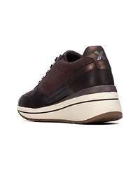 Xti Women's Casual Wedge Lace- Up Sneakers