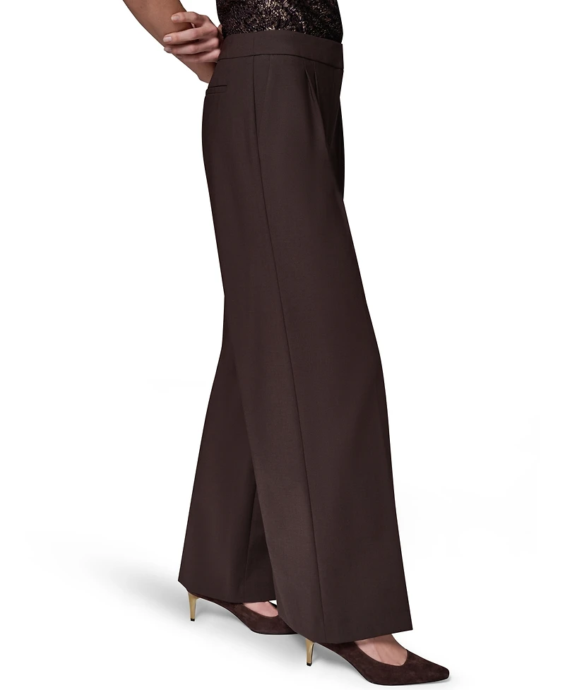 Donna Karan New York Women's High-Waist Wide-Leg Pleated Trousers