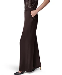 Donna Karan New York Women's Wide-Leg Satin Side-Zip Pants