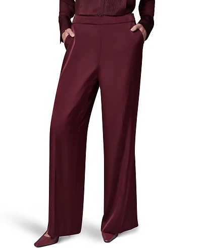 Donna Karan New York Women's Satin Wide-Leg Pants