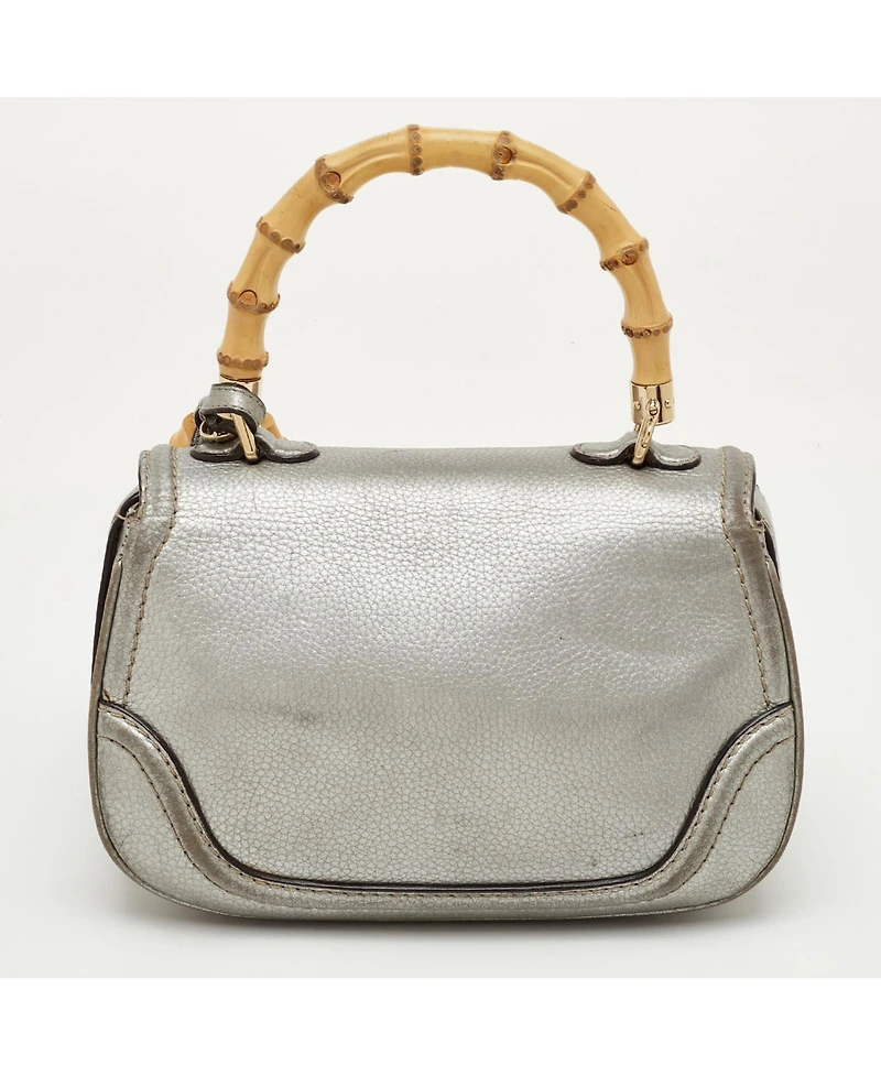 Pre-Owned Gucci Bamboo Shopper Leather Tote