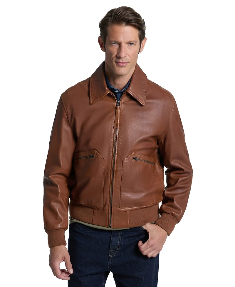 Ted by Baker Men's Teddy Leather Bomber Jacket